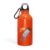 "LOVE MY WATER BOTTLE"  Less Single-Use Plastic Design #189 by © Juliana2me Oregon Sport Bottle