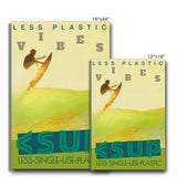 Surf Vibes "Lemon Lime in the Sunshine" less Single-Use Plastic Design #210 by © Juliana2me Eco Canvas