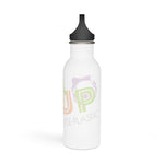 "PASTEL PAINT SPILLS" Less Single-Use Plastic Design #29 by © Juliana2me Stainless Steel Water Bottle