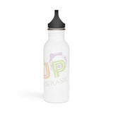 "PASTEL PAINT SPILLS" Less Single-Use Plastic Design #29 by © Juliana2me Stainless Steel Water Bottle