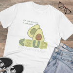 "AVOCADO" Less Single-Use Plastic Design #50 by © Juliana2me Organic Unisex T-shirt