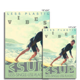 Surf Vibes " Frosty Tellecaster" Less Single-Use Plastic Deisgn #209 by © Juliana2me Rolled Eco Canvas