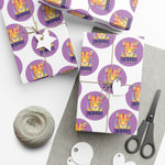 "PURPLE LION" Less Single-Use Plastic Design # 190 by © Juliana2me Gift Wrap Paper