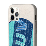 "LUV PATTERN" Less Single-Use Plastic Design #28 by © Juliana2me Biodegradable Phone Case