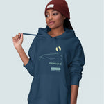 "MASSACHUSETTS" Less Single-Use Plastic Design #86 by © Juliana2me Unisex Drummer Hoodie