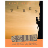 Climb Vibes "Flow" Less Single-Use Plastic Design #233 Sticker