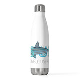 "Shark" Less Single-Use Plastic Design #60 by © Juliana2me Water Bottle