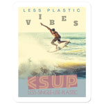 Surf Vibes "Free Refills" Less Single-Use Plastic Design # 226 Sticker