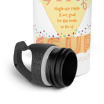 "HERE'S THE SCOOP" Less Single-Use Plastic Deisgn #56 by Juliana2me Stainless Steel Water Bottle