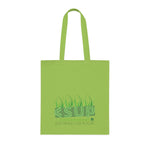 "GRASS IS GREENER" Less Single-Use Plastic Design #46 by © Juliana2me Cotton Tote