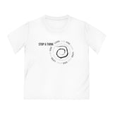 "STOP & THINK" Less Single Use Plastic Design #1 by Juliana2me Organic Short Sleeve T-Shirt