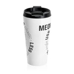 "FAT CAT" Less Single-Use Plastic Design #57 by © Juliana2me Stainless Steel Travel Mug