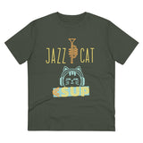 "JAZZ CAT" Less Single-Use Plastic Design #89 by © Juliana2me Organic T-shirt - Unisex