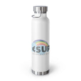 "RAINBOW CLOUD"  Less Single-Use Plastic Design #12 by ©Juliana2me 22oz Vacuum Insulated Bottle