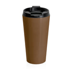 "COFFEE BEAN" Less Single-Use Plastic Deisgn #72 by © Juliana2me Stainless Steel Travel Mug