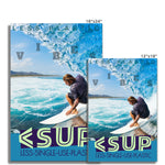 Surf Vibes "Liquid Memory" Less Single-Use Plastic Design # 218 by © Juliana2me Rolled Eco Canvas