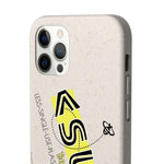 "BEE THE CHANGE" Less Single-Use Plastic Design #40 by © Juliana2me Biodegradable Phone Case