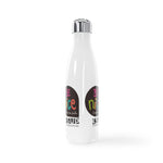 "BE NICE" Less Single-Use Plastic Design # 157 by © Julana2me Stainless Steel Water Bottle