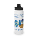 "SEE FOOD" Less Single-Use Plastic Design # 95 by © Juliana2me Stainless Steel Water Bottle