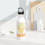 "HERE'S THE SCOOP" Less Single-Use Plastic Deisgn #56 by Juliana2me Stainless Steel Water Bottle