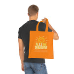 "SUNSHINE & LUV" Less Single-Use Plastic Design #51 by © Juliana2me Cotton Tote