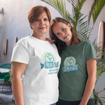 "GROW LOVE" Less Single-Use Plastic Design # 94 by © Juliana2me Unisex Organic Cotton T-Shirt