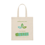 "FLATWARE" Less Single-Use Plastic Design #66 by © Juliana2me Canvas Tote Bag