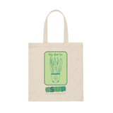 "ALOE" Less Single-Use Plastic Design #88 by © Juliana2me Canvas Tote Bag