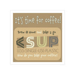 "COFFEE TO GO" Less Single-Use Plastic Design #16 by © Juliana2me Stickers