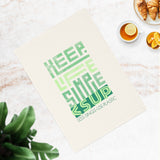 "KEEP LIFE SIMPLE" Less Single-Use Plastic Design #140 by © Juliana2me Cotton Tea Towel