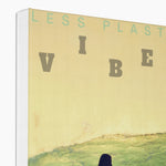 Surf Vibes "Biggy Green" Less Single-Use Plastic Design # 211 by © Juliana2me Eco Canvas