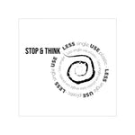 "STOP & THINK" Less Single-Use Plastic Design #1 by © Juliana2me Stickers