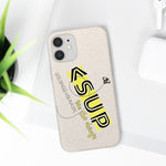 "BEE THE CHANGE" Less Single-Use Plastic Design #40 by © Juliana2me Biodegradable Phone Case