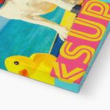 Surf Vibes "Aqua Iglasia" Less Single-Use Plastic Design # 222 by © Juliana2me Eco Canvas