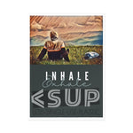 "INHALE EXHALE 7" Less Single-Use Plastic Design #148 by Juliana2me Fine Art Postcards