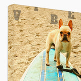 Surf Vibes "Bali Bulldog" Less Single-Use Plastic Design # 223 Eco Canvas