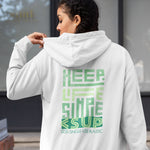 "KEEP LIFE SIMPLE" Less Single-Use Plastic Design # 140 by © Juliana2me Premium eco hoodie