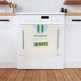 "PEAS SUPPORT" Less Single-Use Plastic Deisgn #62 by © Juliana2me Organic Cotton Tea Towel