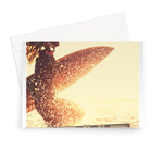 Surf Vibes "Tangerine Spring" Less Single-Use Plastic Design # 208 by © Juliana2me Greeting Card