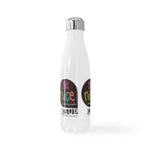 "BE NICE" Less Single-Use Plastic Design # 157 by © Julana2me Stainless Steel Water Bottle