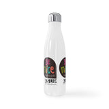 "BE NICE" Less Single-Use Plastic Design # 157 by © Julana2me Stainless Steel Water Bottle