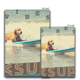 Surf Vibes "Fetchin' Some Fun" Less Single-Use Plastic Design # 224 by © Juliana2me Eco Canvas