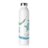 "SEA TURTLES" Less Single-Use Plastic Design @ 135 by © Juliana2me Slim Water Bottle