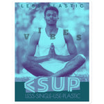 Yoga Vibes "Namaste" Less Single-use Plastic Design # 242 by Juliana2me Sticker