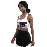 "BE YOURSELF" Monochrome Less Single-Use Plastic Design #172 Longline sports bra