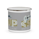 "ACOUSTIC BLUES" Less Single-Use Plastic Design #42 by © Juliana2me Enamel Mug