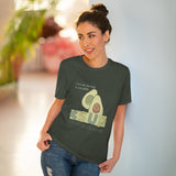 "AVOCADO" Less Single-Use Plastic Design #50 by © Juliana2me Organic Unisex T-shirt