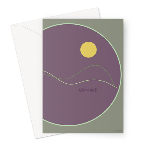 "VERMONT" Less Single-Use Plastic Design # 58 Greeting Card