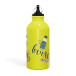 "LOVE MY WATER BOTTLE"  Less Single-Use Plastic Design #186 by © Juliana2me Oregon Sport Bottle