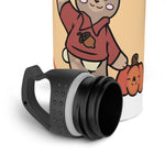 "PUMPKINS AND ACORNS" OCTOBER 2022 ART CONTEST ENTRY by Sharelen Mack Stainless Steel Water Bottle